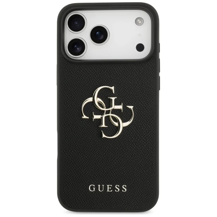 Etui Guess Grained Big 4G & Classic Logo na iPhone 17 Pro Max - czarne