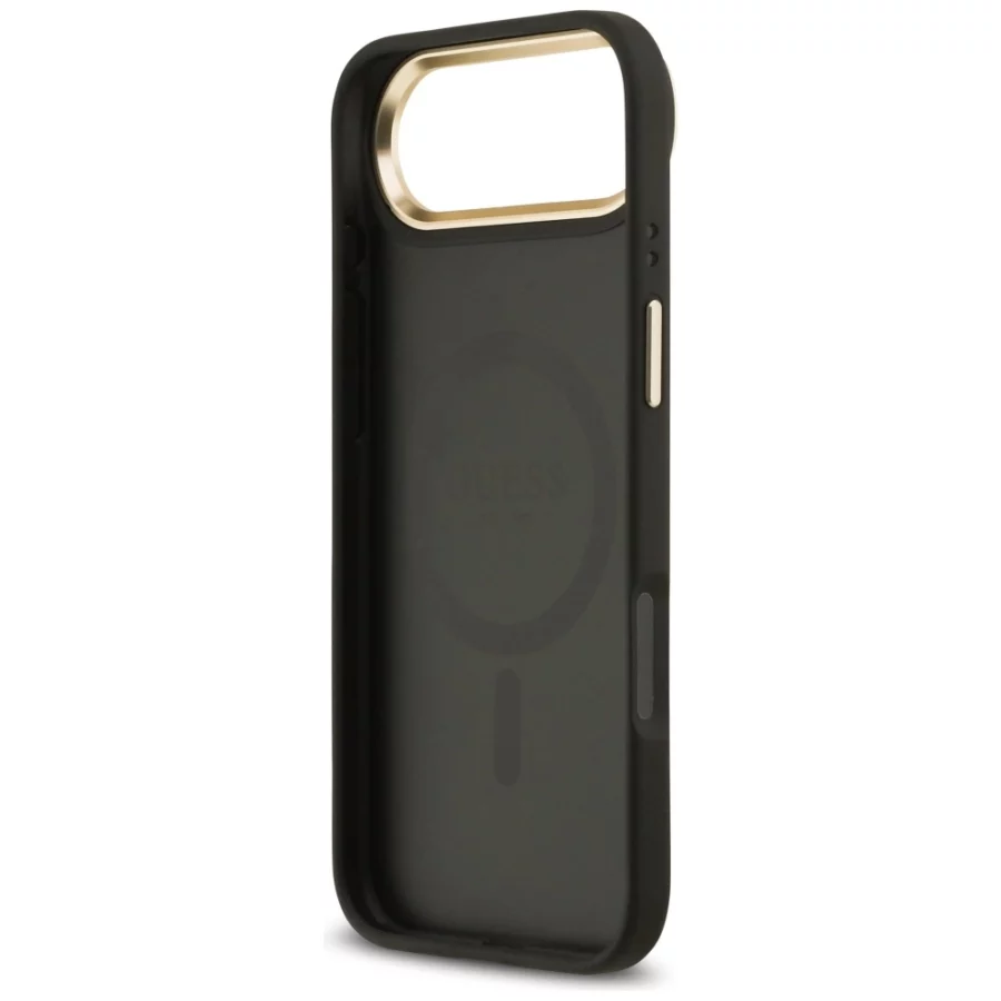 Etui Guess Grained Strass Logo MagSafe na iPhone Air - czarne