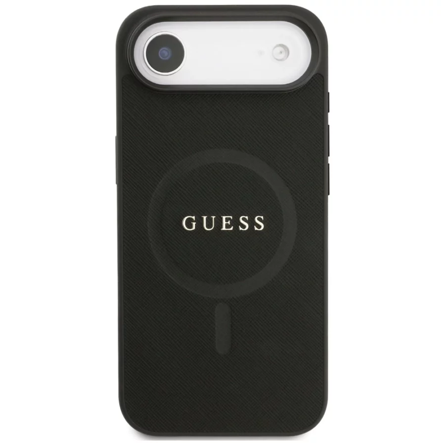 Etui Guess Saffiano Classic Logo MagSafe na iPhone Air - czarne