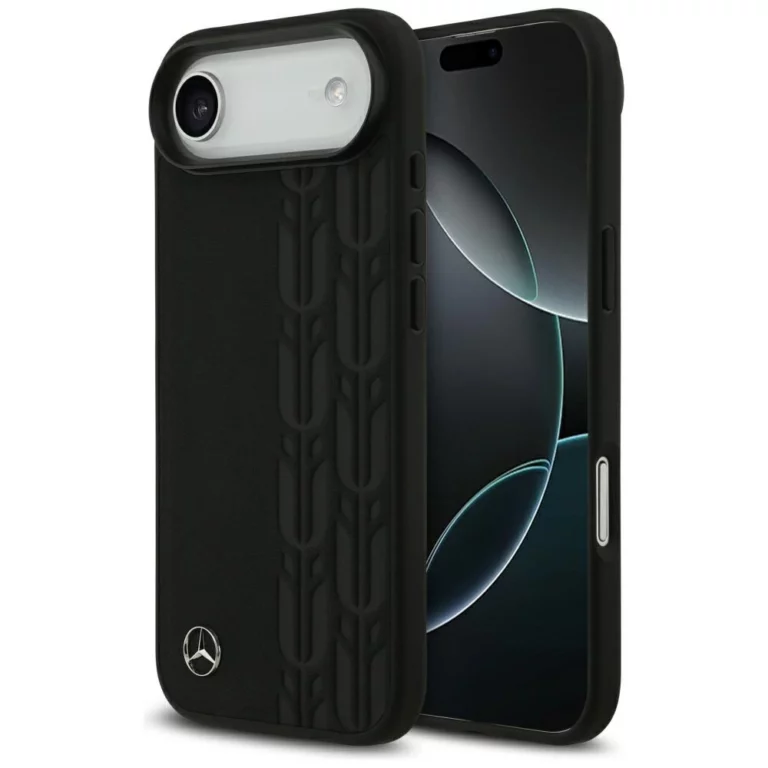 Etui Mercedes Leather Laurel Leaves MagSafe na iPhone Air - czarne