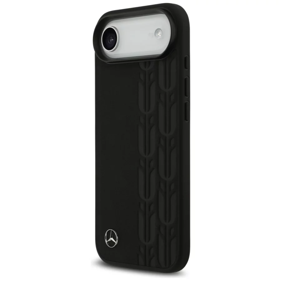 Etui Mercedes Leather Laurel Leaves MagSafe na iPhone Air - czarne