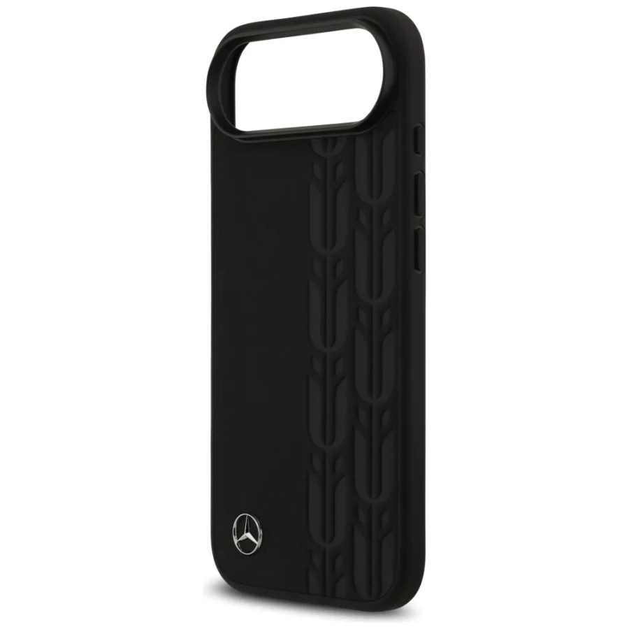 Etui Mercedes Leather Laurel Leaves MagSafe na iPhone Air - czarne