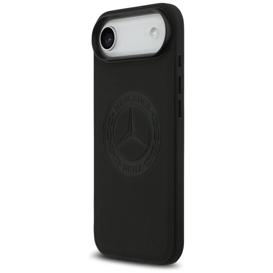 Etui Mercedes Leather Vintage Logo MagSafe na iPhone Air - czarne