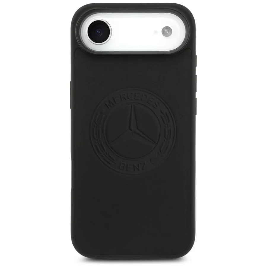 Etui Mercedes Leather Vintage Logo MagSafe na iPhone Air - czarne
