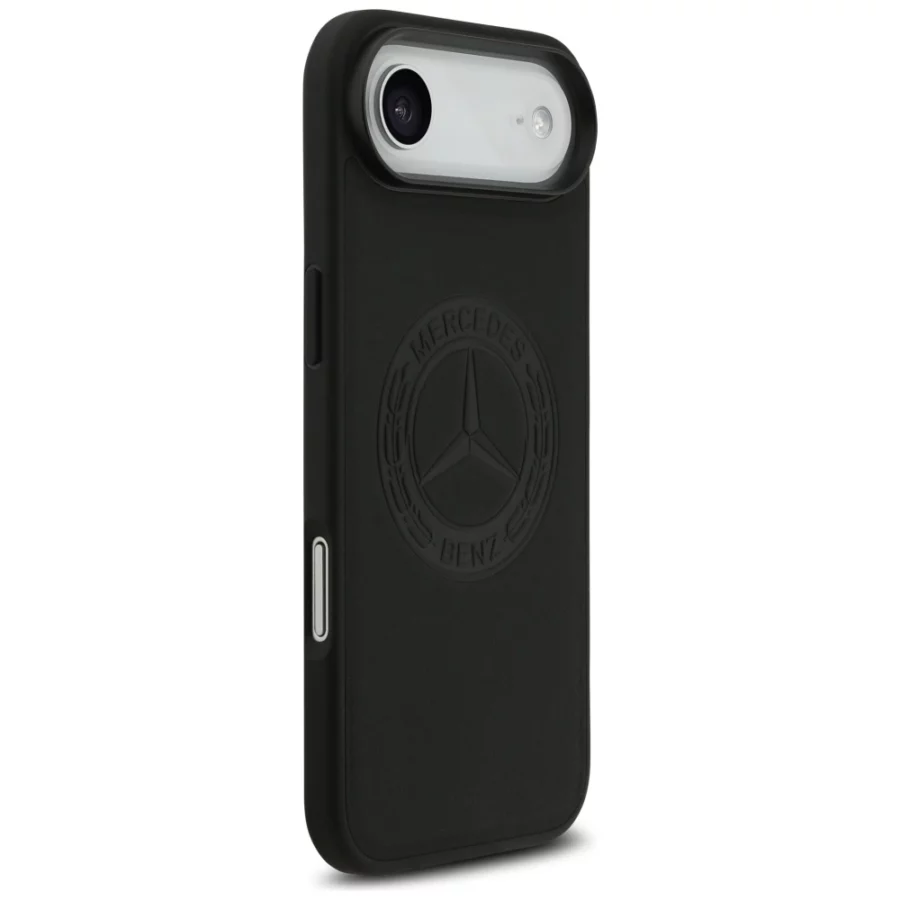 Etui Mercedes Leather Vintage Logo MagSafe na iPhone Air - czarne