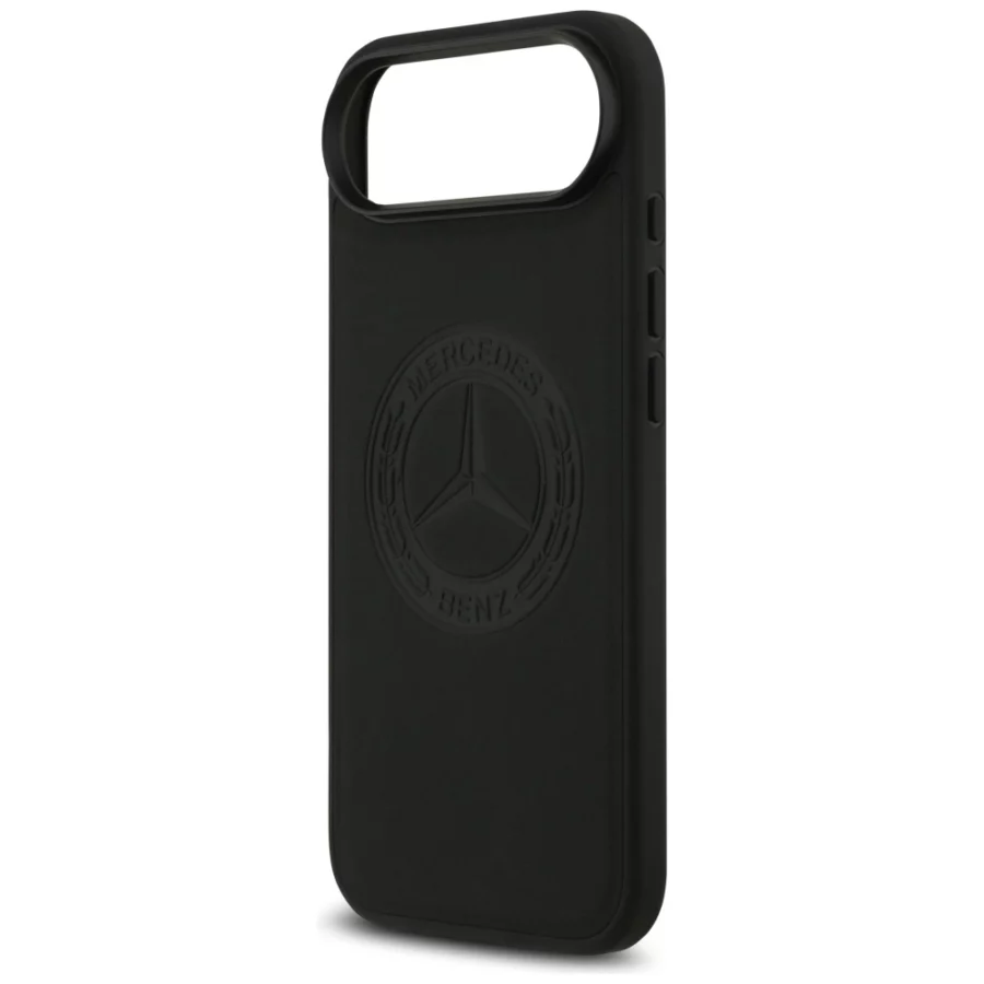Etui Mercedes Leather Vintage Logo MagSafe na iPhone Air - czarne
