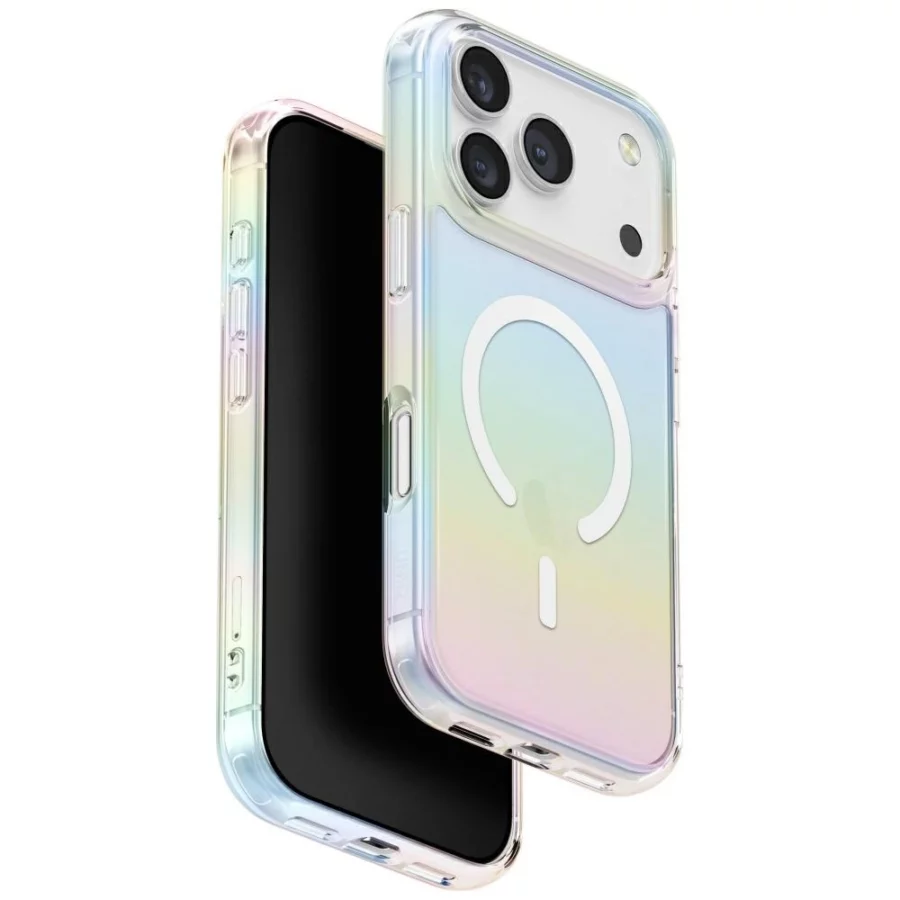 Etui UNIQ Iridescia na iPhone 17 Pro Max Magclick Charging - wielokolorowe