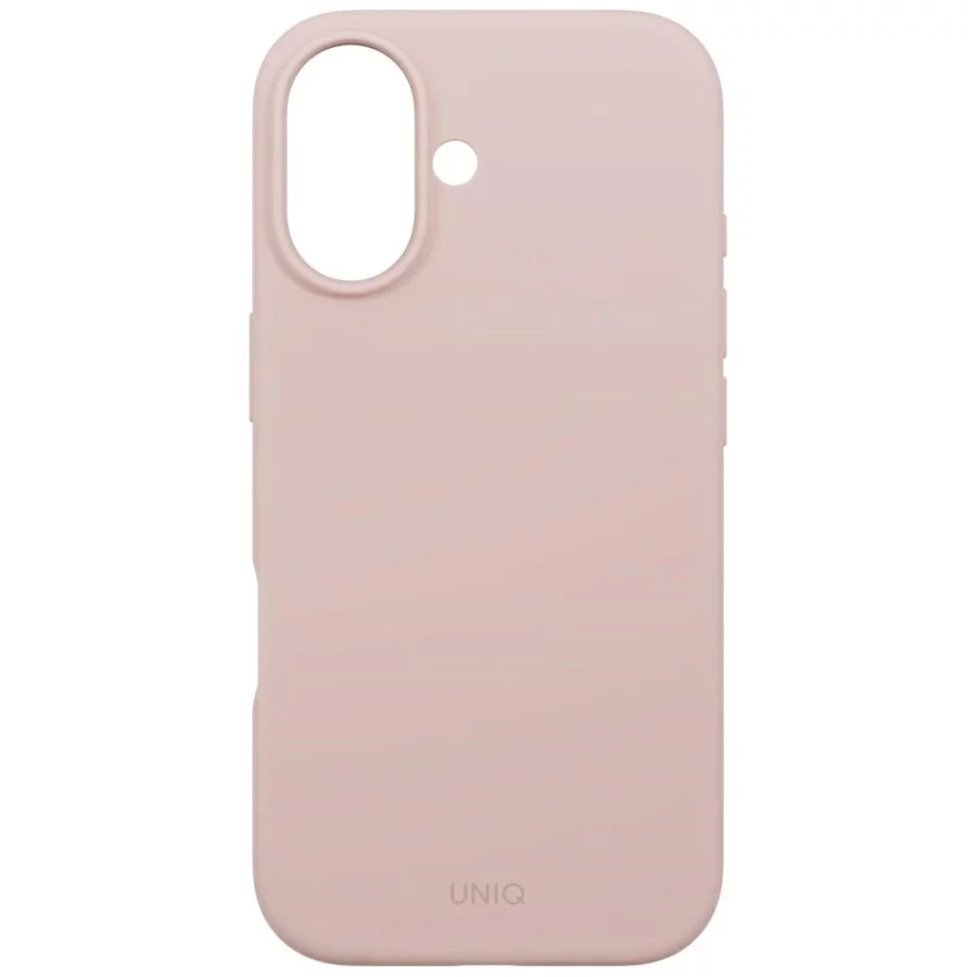 Etui UNIQ Lino na iPhone 17 Magclick Charging - różowe