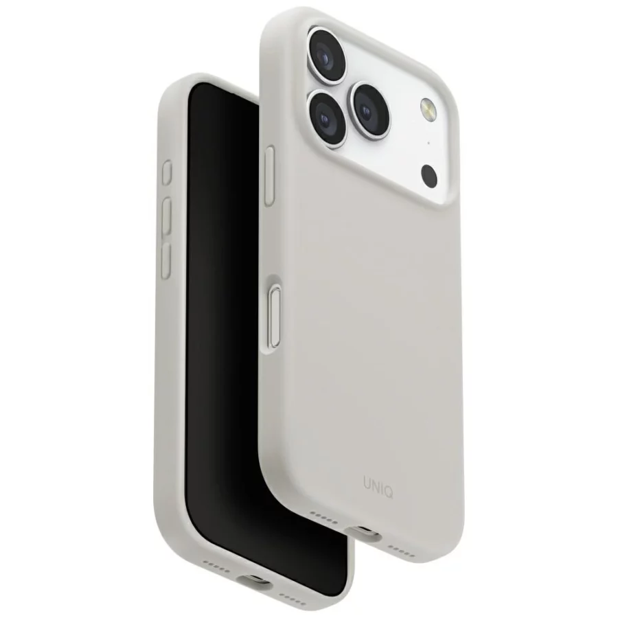 Etui UNIQ Lino na iPhone 17 Pro Magclick Charging - szare