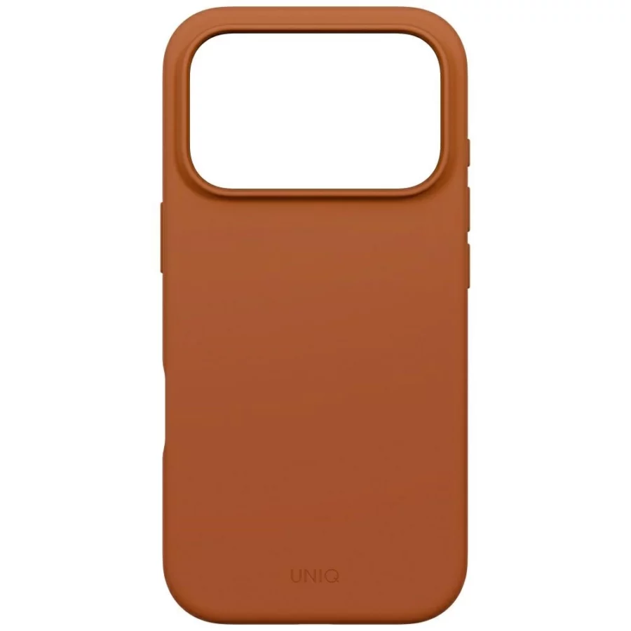 Etui UNIQ Lino na iPhone 17 Pro Magclick Charging - pomarańczowe