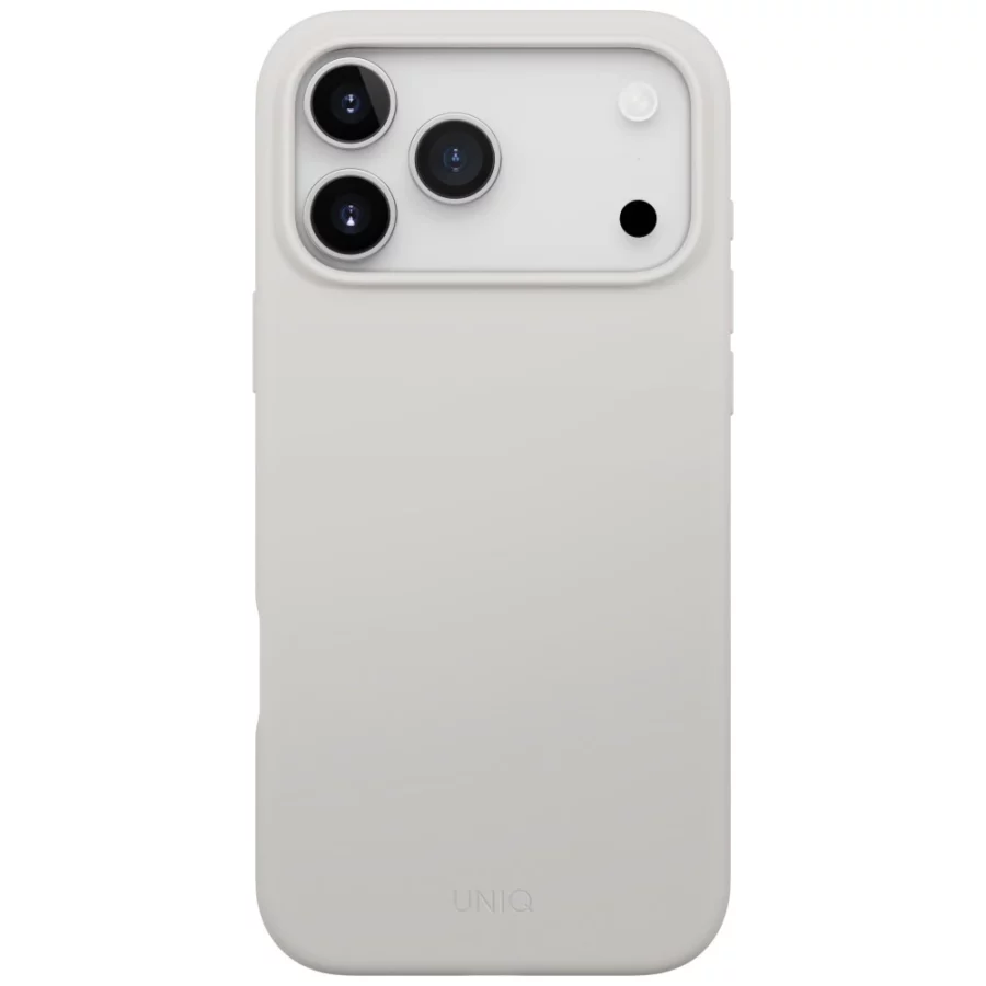 Etui UNIQ Lino na iPhone 17 Pro Max Magclick Charging - szare