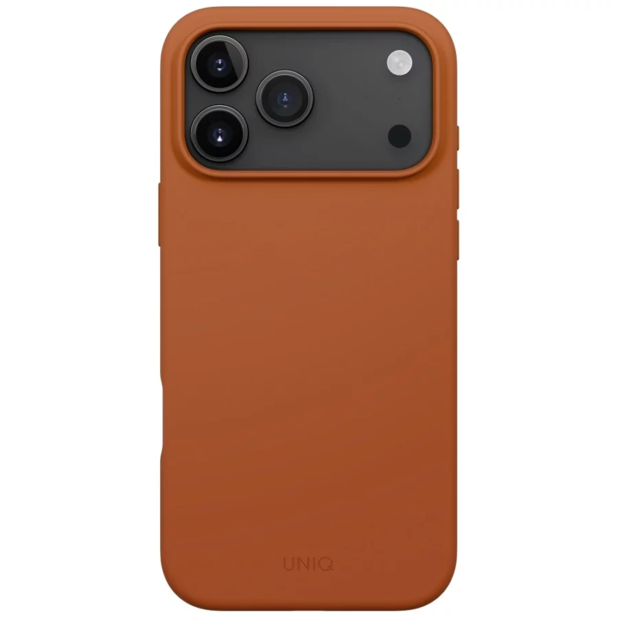 Etui UNIQ Lino na iPhone 17 Pro Max Magclick Charging - pomarańczowe