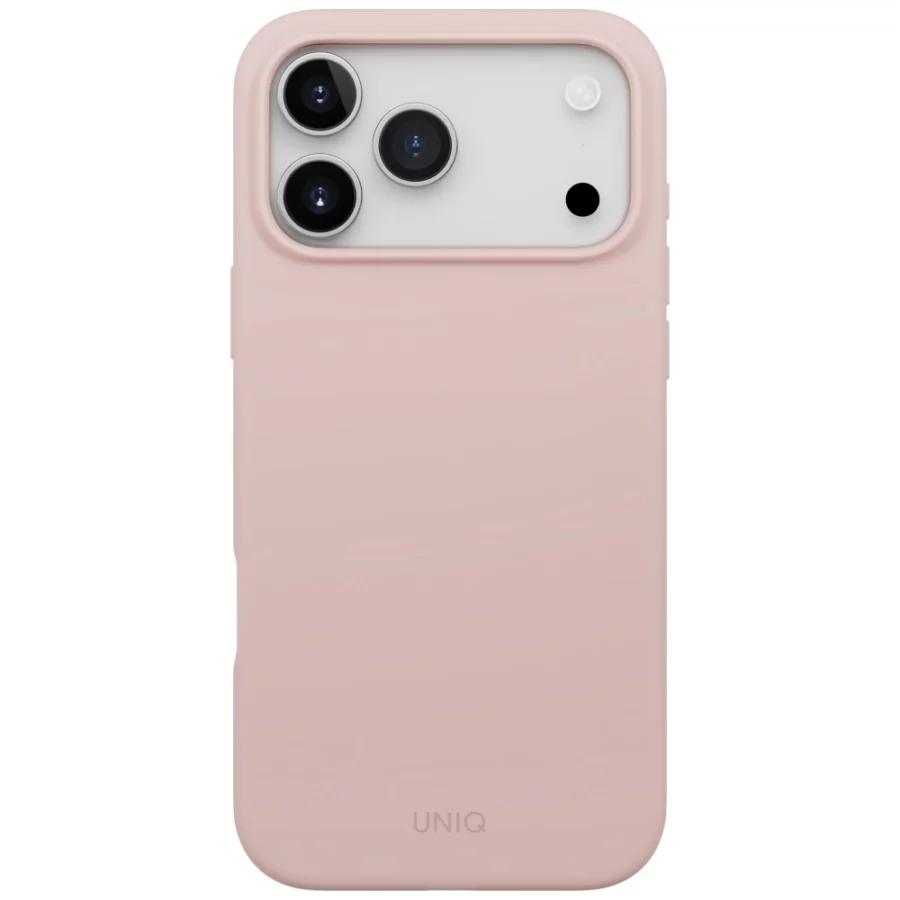 Etui UNIQ Lino na iPhone 17 Pro Max Magclick Charging - różowe