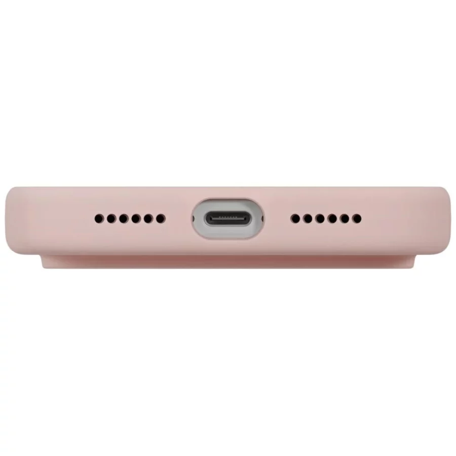 Etui UNIQ Lino na iPhone 17 Pro Max Magclick Charging - różowe