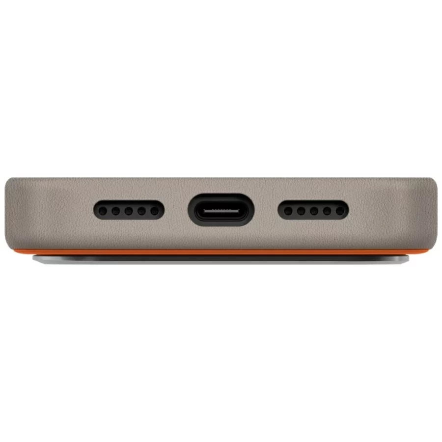 Etui UNIQ Lyden DS na iPhone 17 Pro Magclick Charging - pomarańczowo-szary
