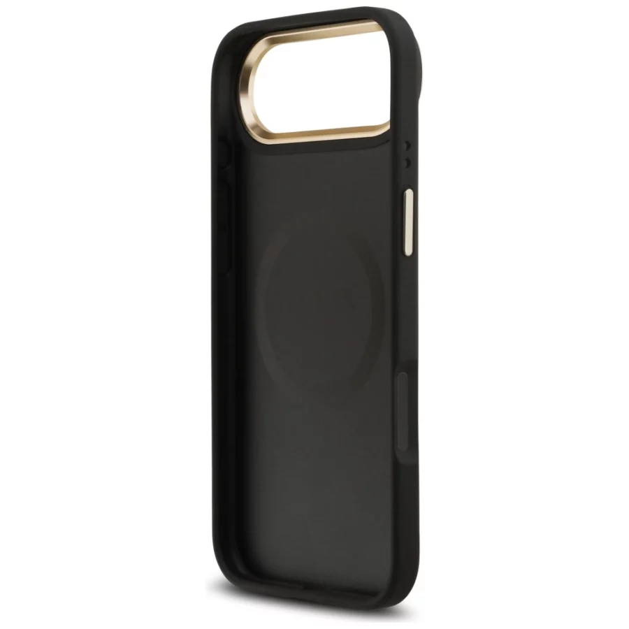 Etui Guess Peony Hot Stamp MagSafe na iPhone Air - czarne