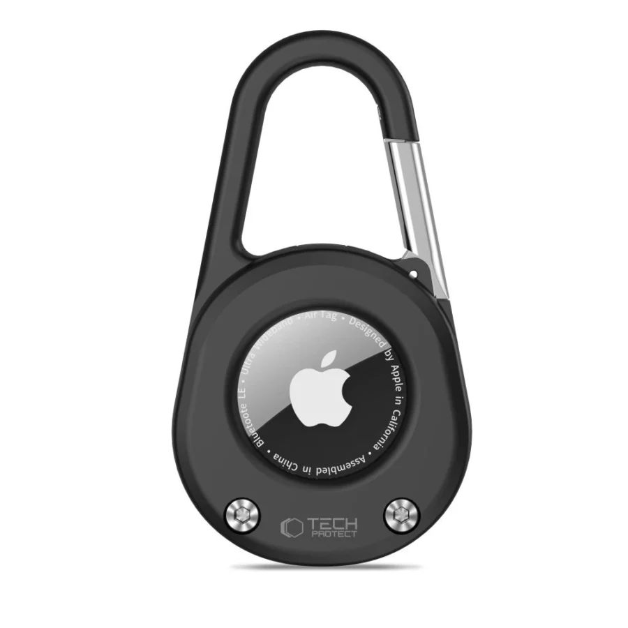 Etui Tech-Protect Slidelock Carabiner Keychain na Apple AirTag 1 / 2 - czarne