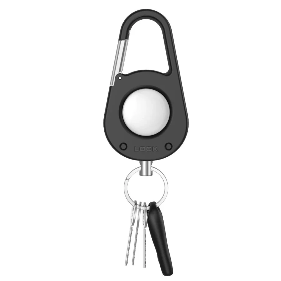 Etui Tech-Protect Slidelock Carabiner Keychain na Apple AirTag 1 / 2 - czarne