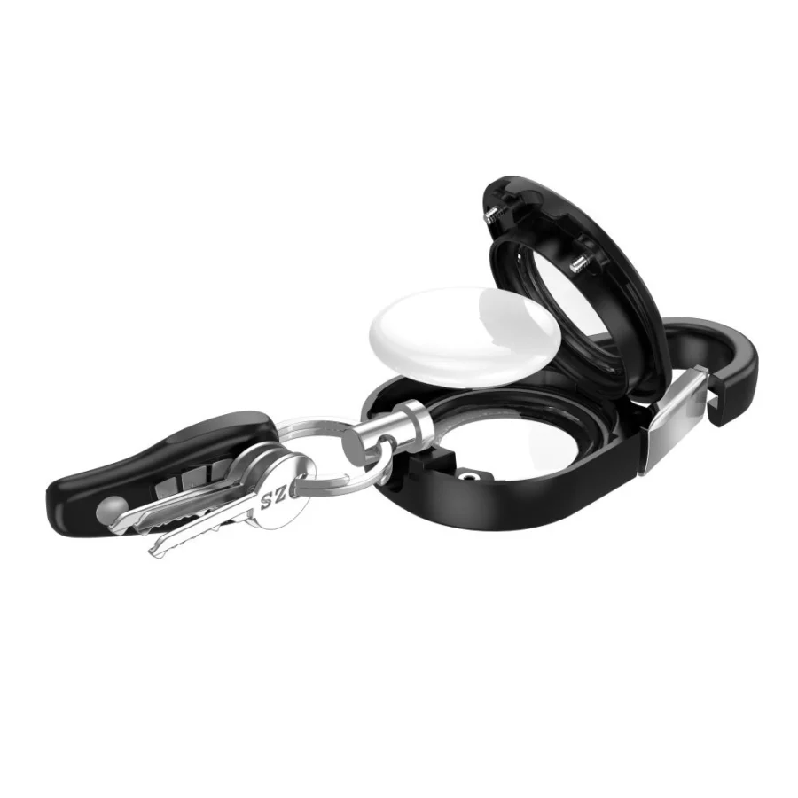 Etui Tech-Protect Slidelock Carabiner Keychain na Apple AirTag 1 / 2 - czarne