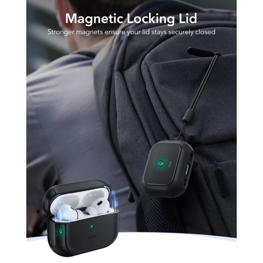 Etui ESR Orbit HaloLock MagSafe na AirPods Pro 3 - czarne