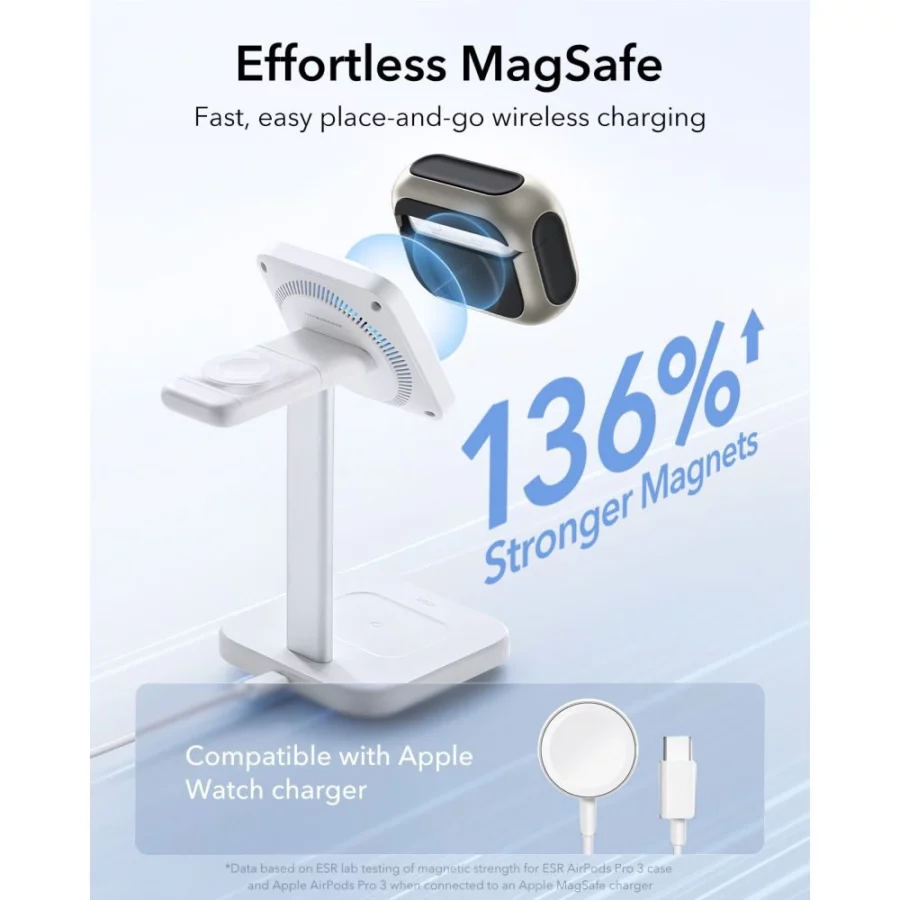 Etui ESR Orbit HaloLock MagSafe na AirPods Pro 3 - szaro-czarne
