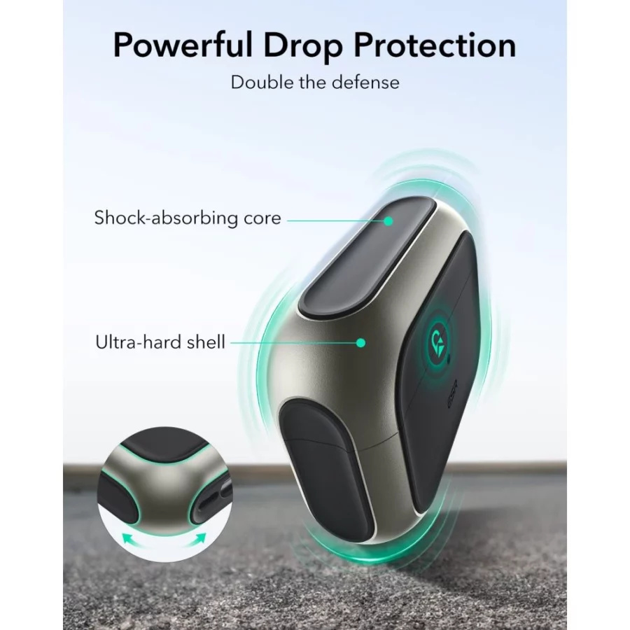 Etui ESR Orbit HaloLock MagSafe na AirPods Pro 3 - szaro-czarne