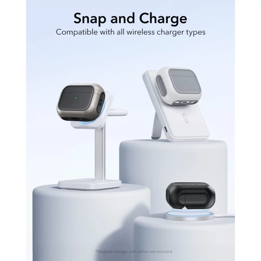 Etui ESR Orbit HaloLock MagSafe na AirPods Pro 3 - szaro-czarne