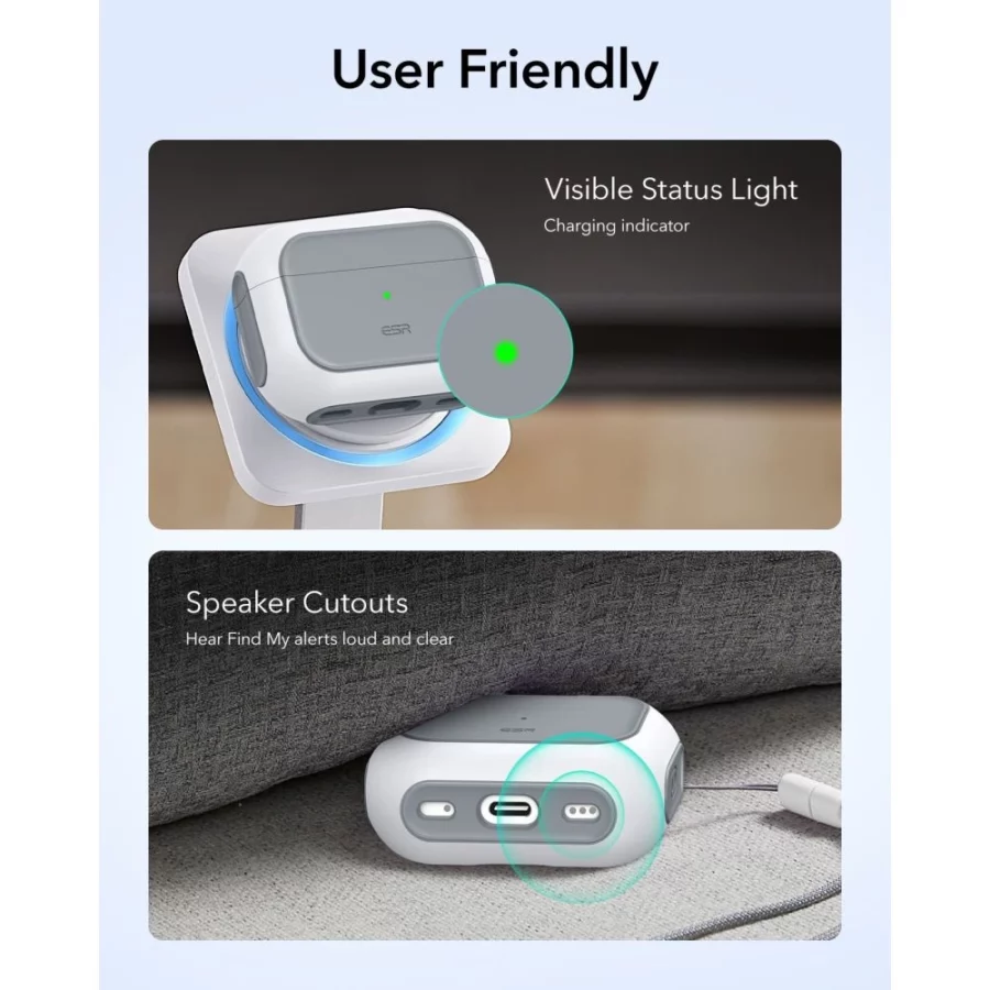 Etui ESR Orbit HaloLock MagSafe na AirPods Pro 3 - białe