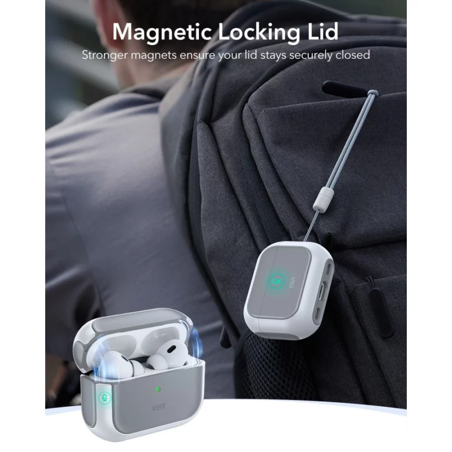 Etui ESR Orbit HaloLock MagSafe na AirPods Pro 3 - białe