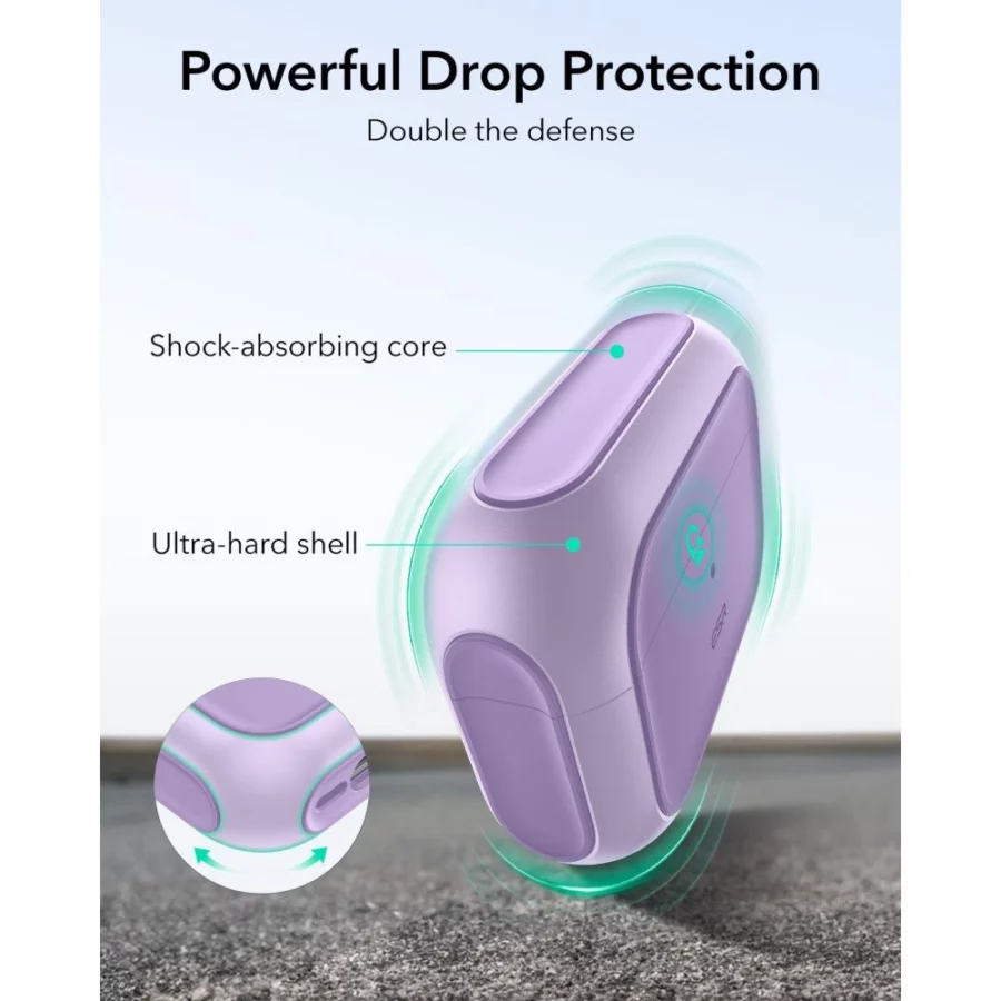 Etui ESR Orbit Halolock MagSafe na AirPods Pro - fioletowe
