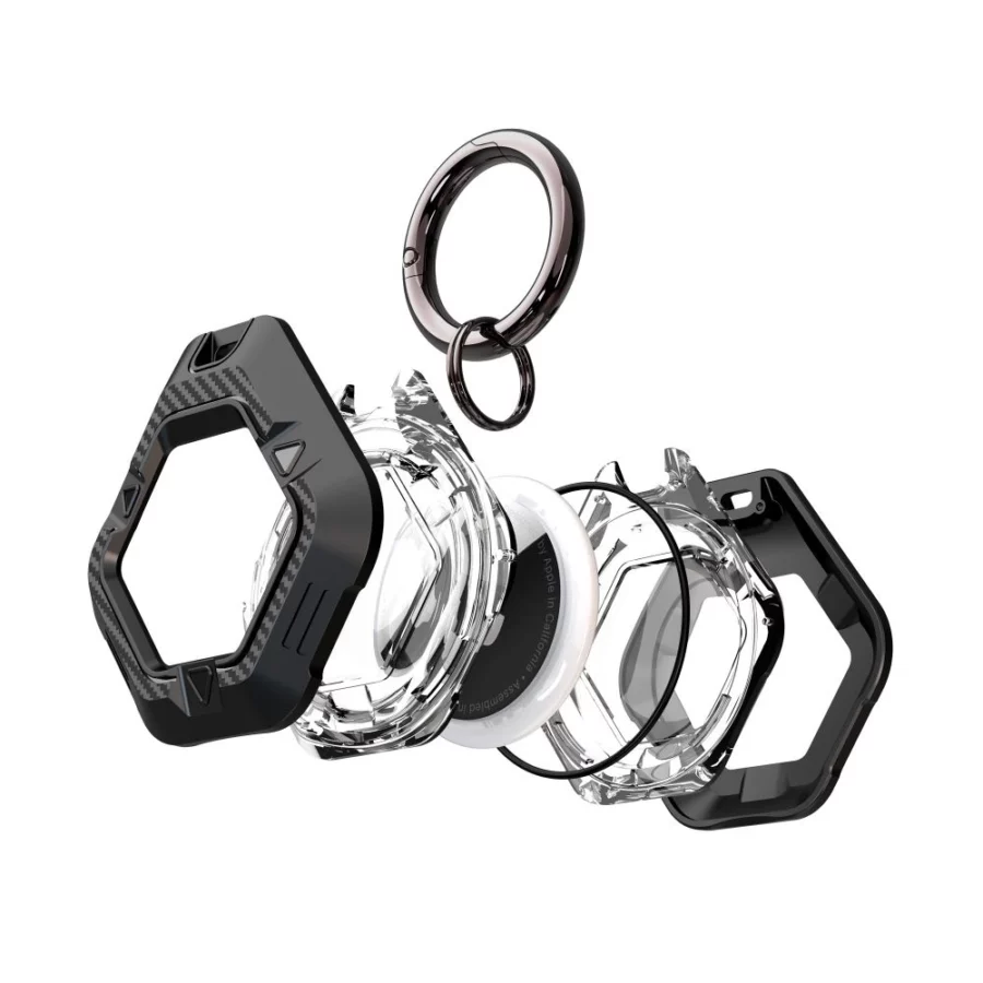 Etui Tech-Protect Defense na Apple AirTag 1 / 2 - czarne