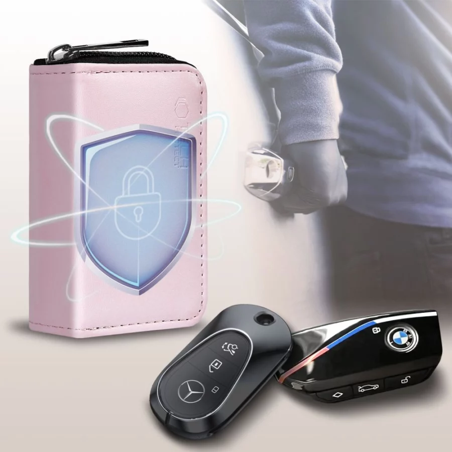 Etui na kluczyki samochodowe Tech-Protect KLR300 blokujące RFID - różowe