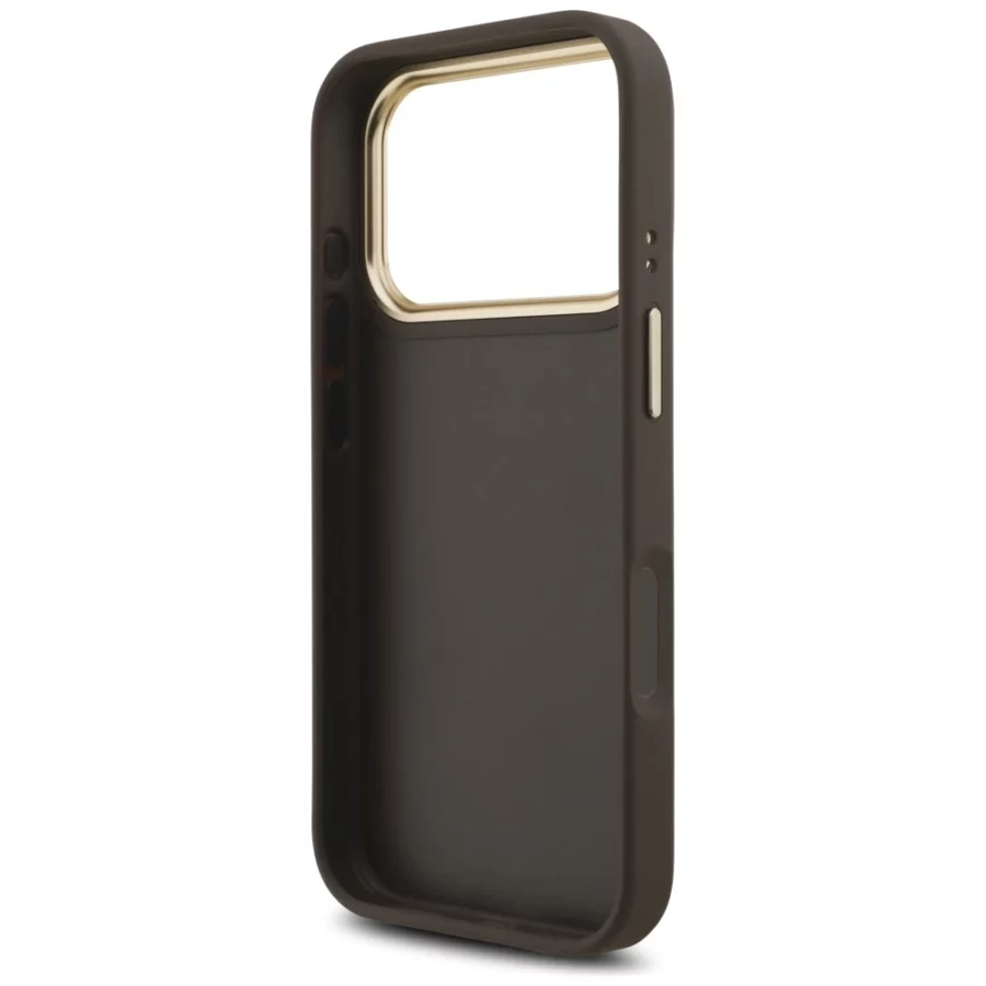 Etui Guess 4G Big 4G Classic Logo Big Strap Metal Buttons na iPhone 17 Pro - brązowe