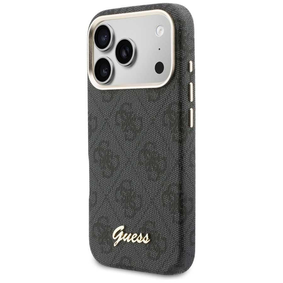 Etui Guess 4G Script MagSafe do iPhone   17 Pro czarny