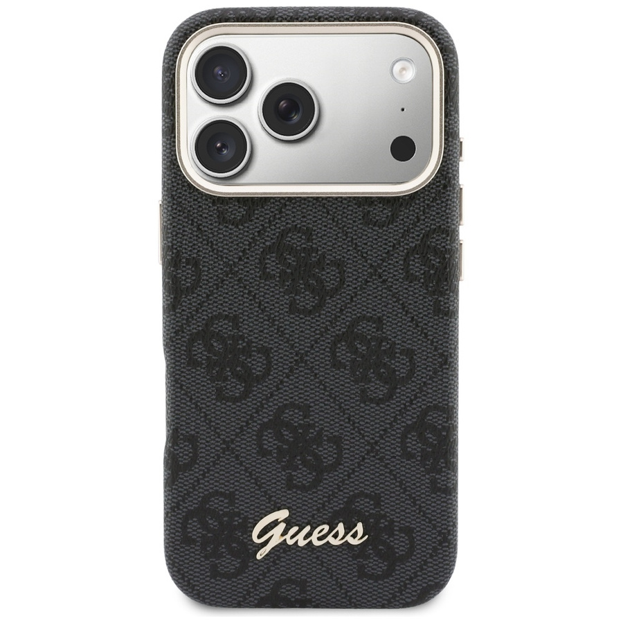 Etui Guess 4G Script MagSafe do iPhone   17 Pro czarny