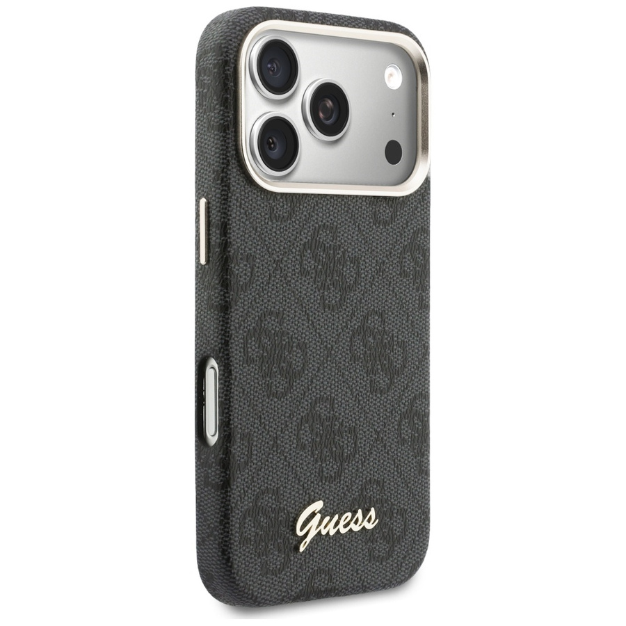 Etui Guess 4G Script MagSafe do iPhone   17 Pro czarny