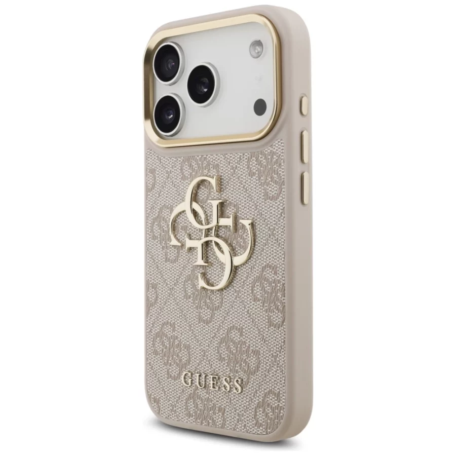 Etui Guess 4G Big 4G Classic Logo Big Strap Metal Buttons na iPhone 17 Pro - różowe
