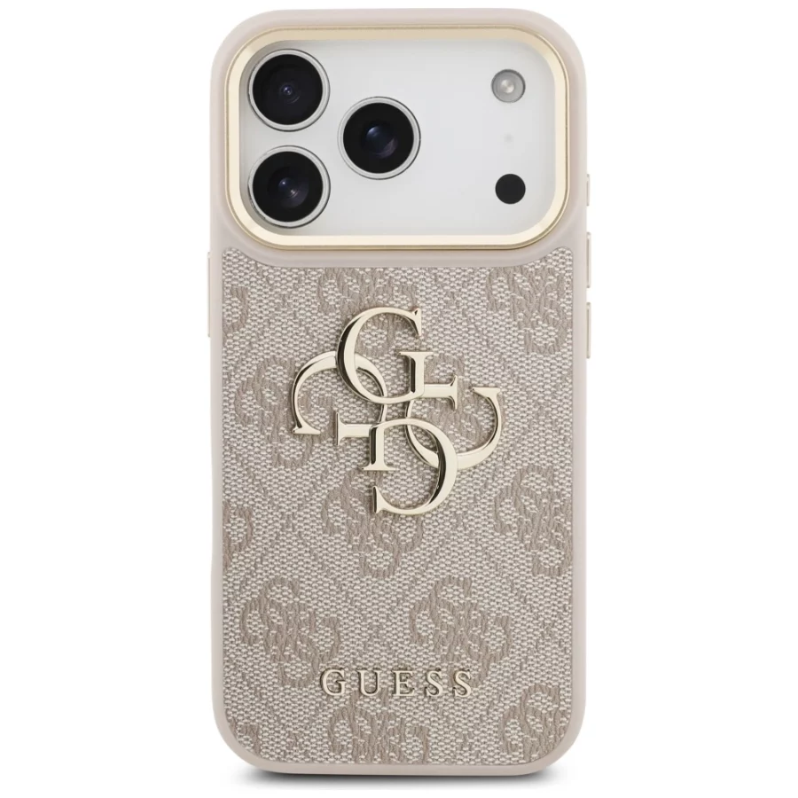 Etui Guess 4G Big 4G Classic Logo Big Strap Metal Buttons na iPhone 17 Pro - różowe