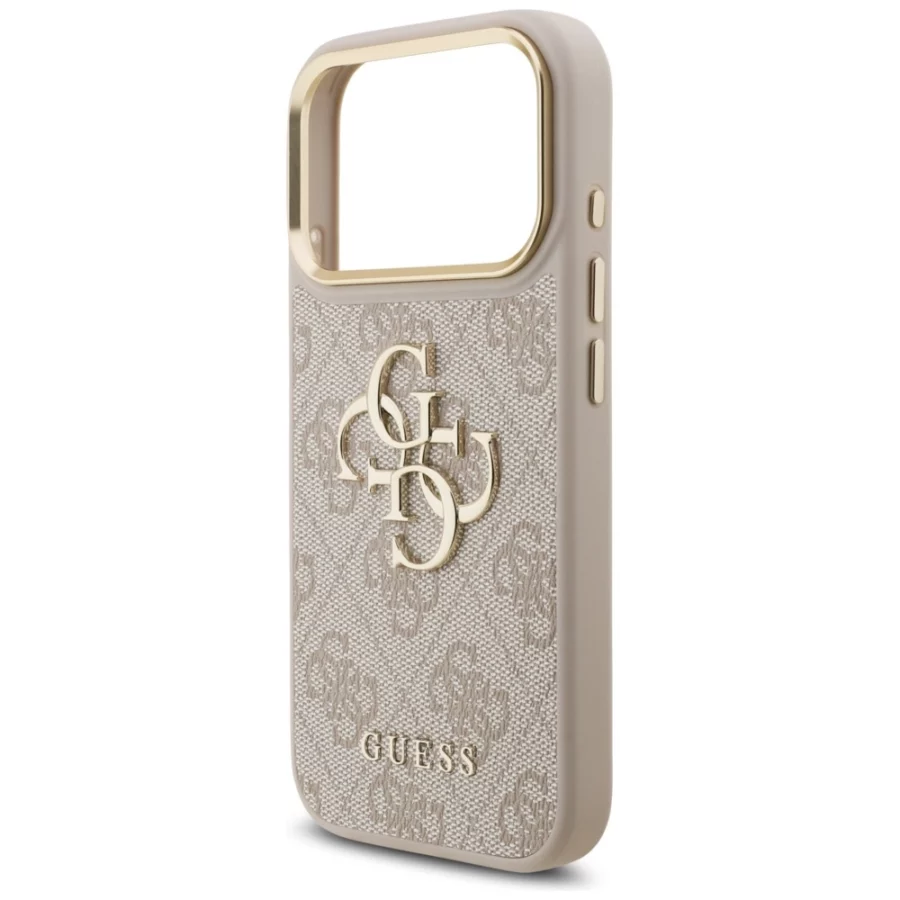 Etui Guess 4G Big 4G Classic Logo Big Strap Metal Buttons na iPhone 17 Pro - różowe