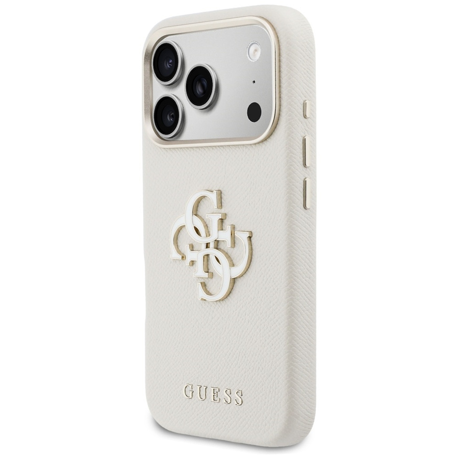 Etui Guess FW Resin Logo do iPhone 17    Pro beżowy