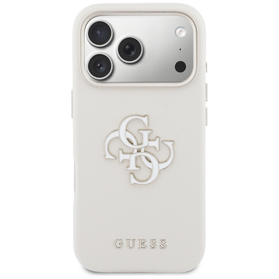 Etui Guess FW Resin Logo do iPhone 17    Pro beżowy
