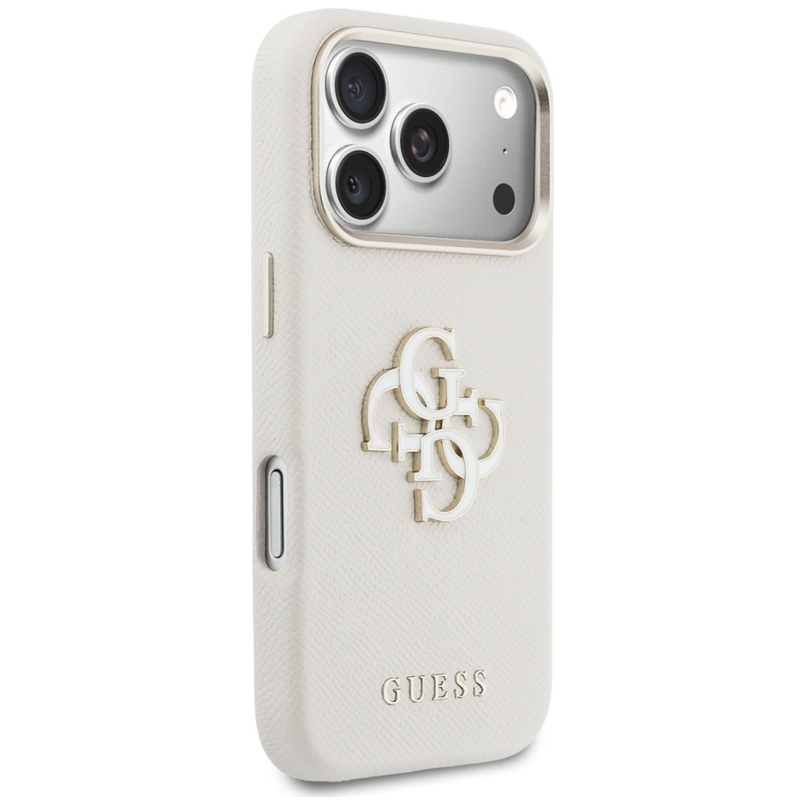 Etui Guess FW Resin Logo do iPhone 17    Pro beżowy