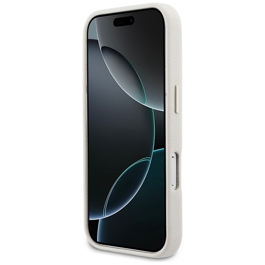Etui Guess FW Resin Logo do iPhone 17    Pro beżowy