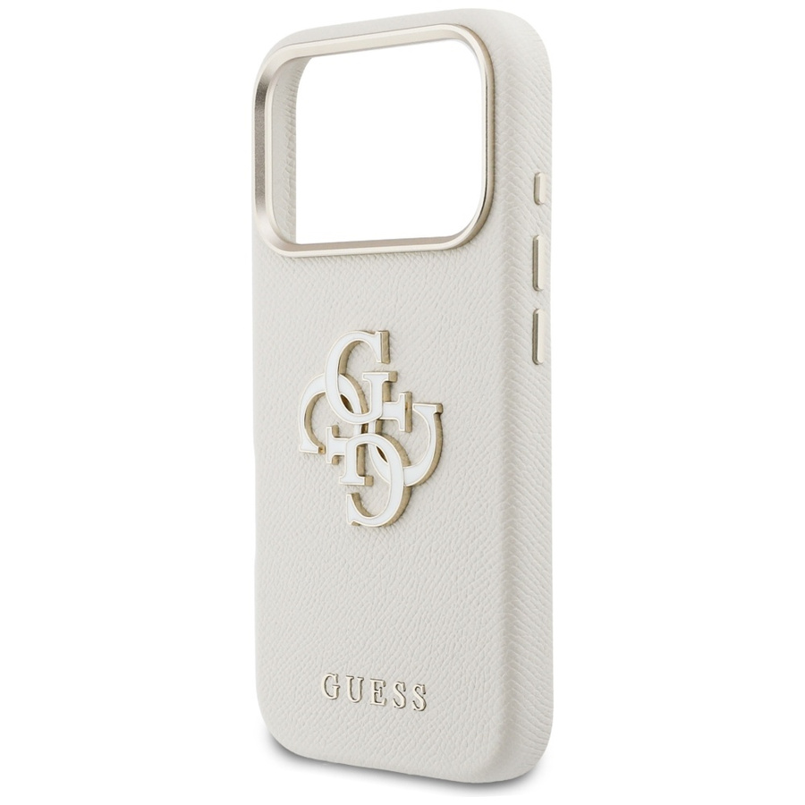 Etui Guess FW Resin Logo do iPhone 17    Pro beżowy