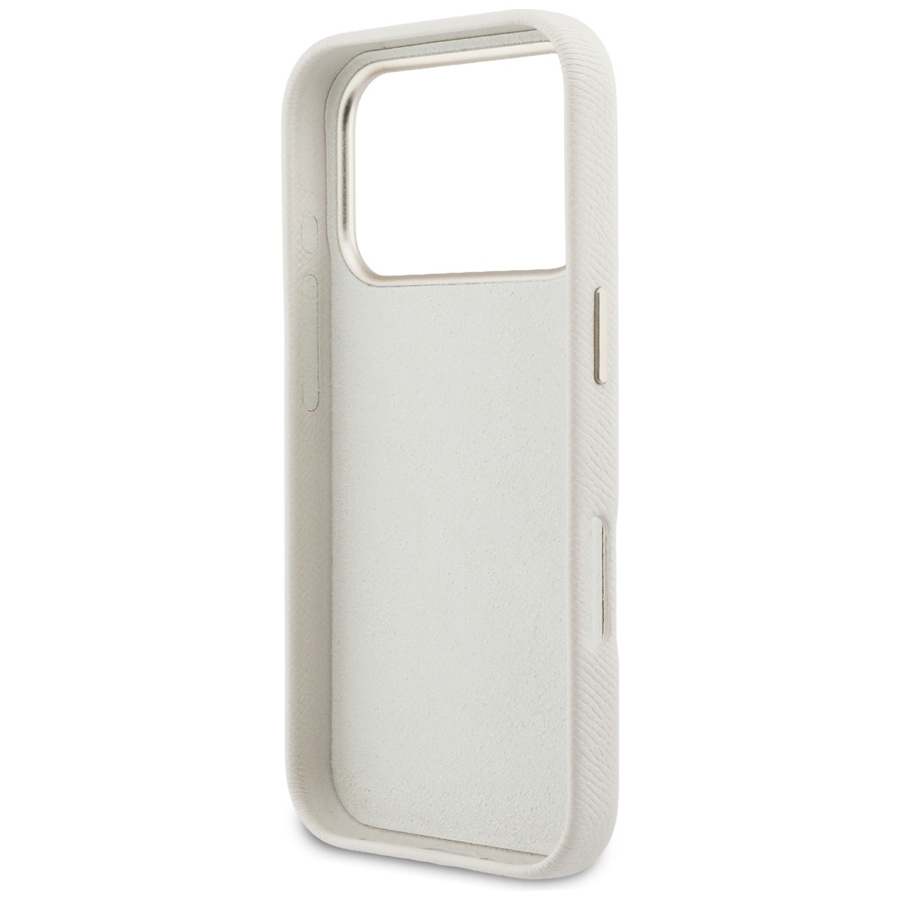 Etui Guess FW Resin Logo do iPhone 17    Pro beżowy
