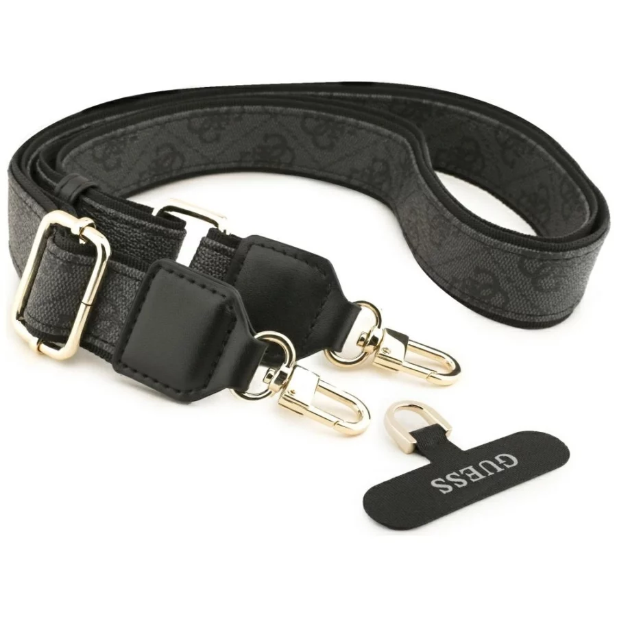 Etui Guess 4G Srtass Logo & Big Strap Metal Buttons MagSafe na iPhone 17 Pro Max - czarne