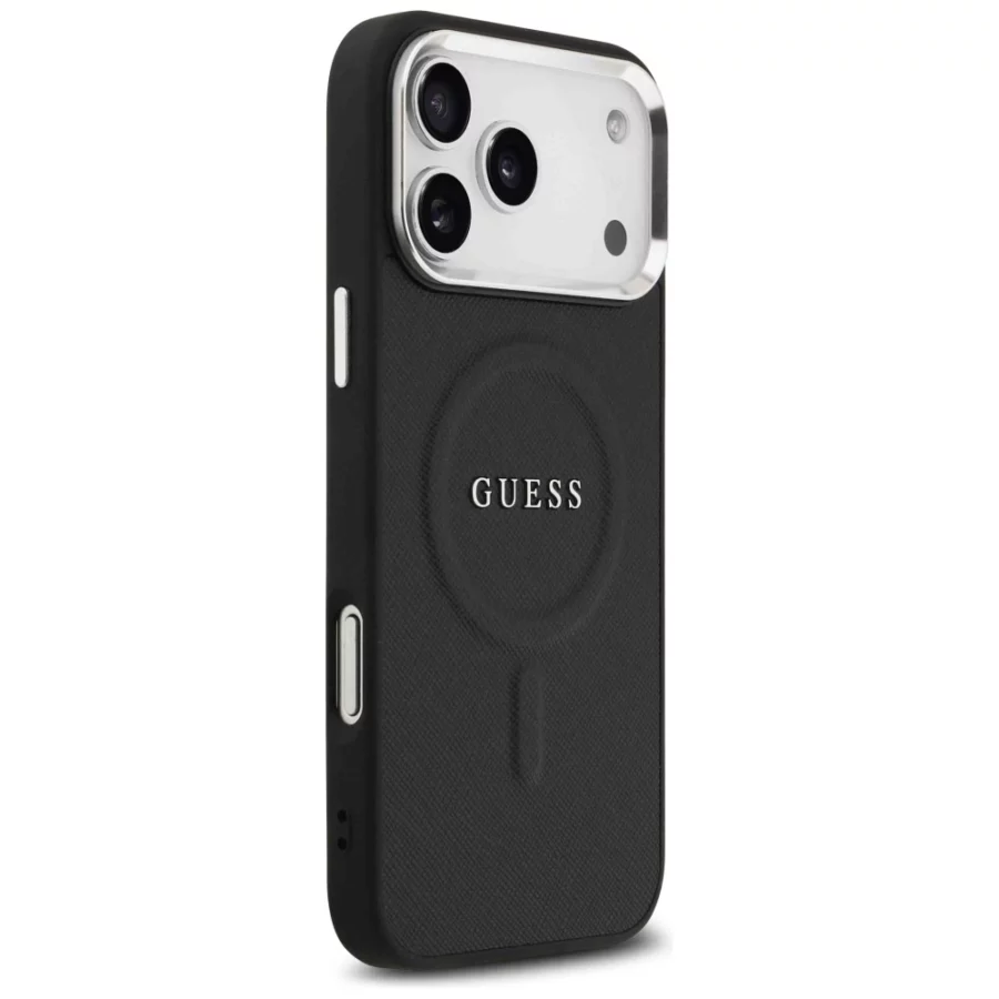 Etui Guess Classic Logo MagSafe na iPhone 17 Pro Max - czarne