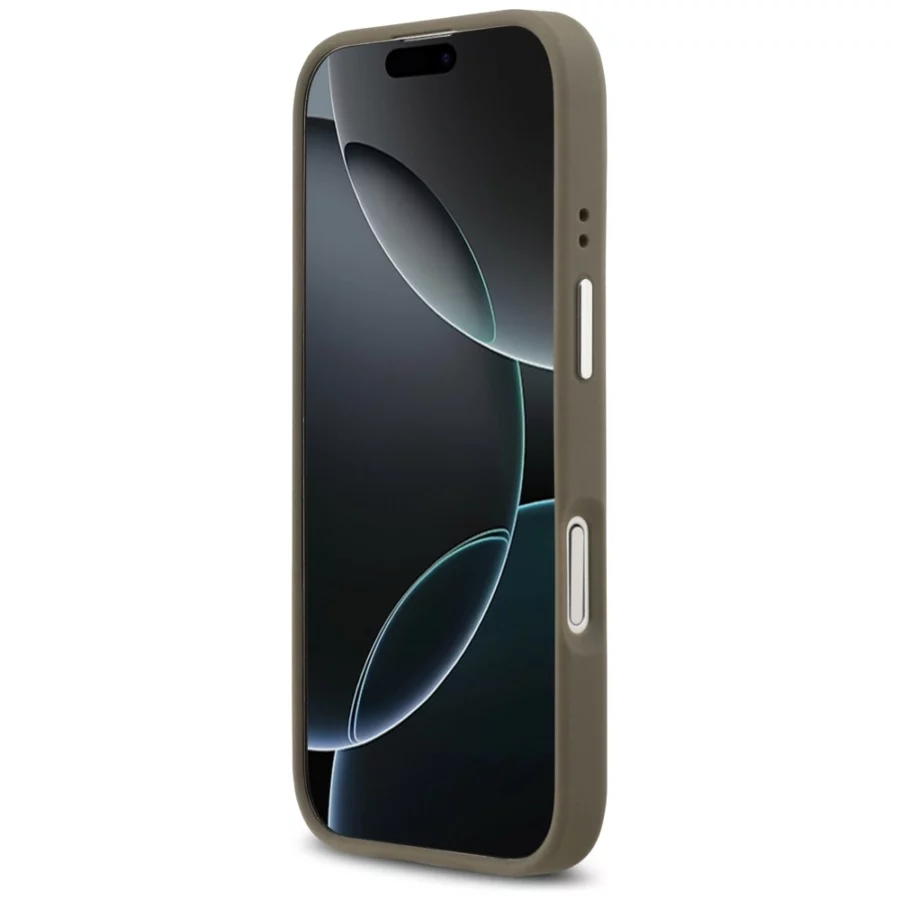 Etui Guess Grained Big 4G Classic Logo na iPhone 17 - brązowe