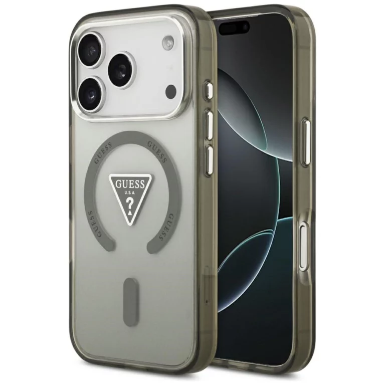 Etui Guess IML Gradient Triangle Logo MagSafe na iPhone 17 Pro - zielone