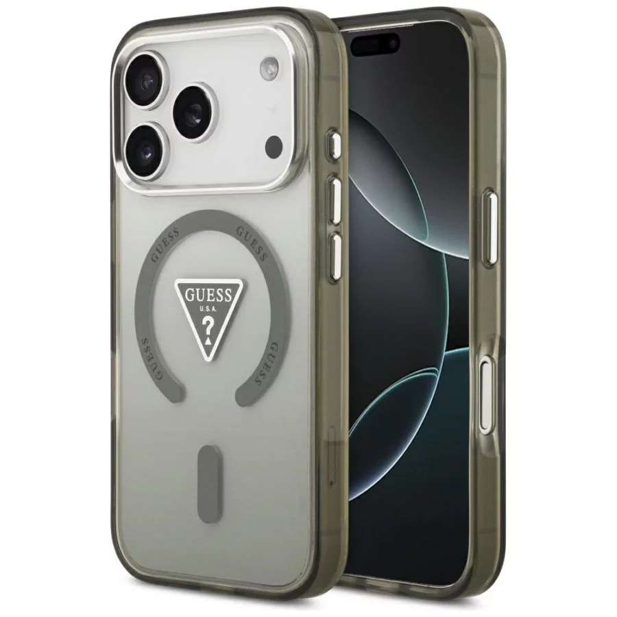 Etui Guess IML Gradient Triangle Logo MagSafe na iPhone 17 Pro - zielone